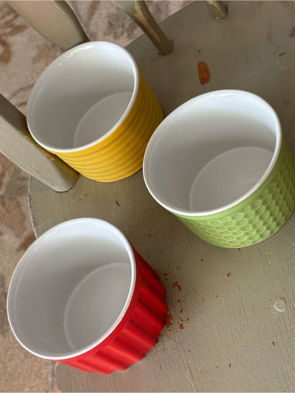 Over and back Portugal Set of 3 Ceramic 8oz Ramekins